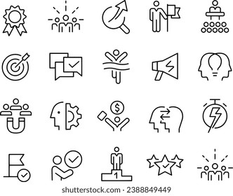 Mentoring line Icons vector design