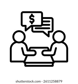 Mentoring Line Vector Illustration On White Background.