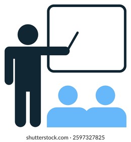 mentoring people network icon vector symbolizing guidance, leadership, coaching, and professional relationships. Perfect for business, teamwork, and career development projects.