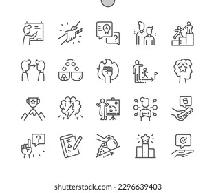 Mentoring. Tutorial and motivation. Mentor support. Homework. Pixel Perfect Vector Thin Line Icons. Simple Minimal Pictogram