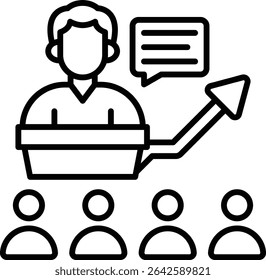 Icono de Vector de tutoría. Se puede utilizar para aplicaciones de impresión, móviles y de Web.