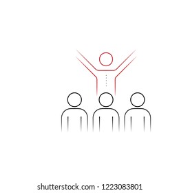 mentorship 2 colored hand drawn icon. Team colored element illustration. Outline symbol design from team work  set
