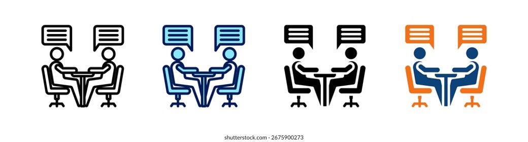 Mentorship All In One Icon Multi Styles Vektor Set