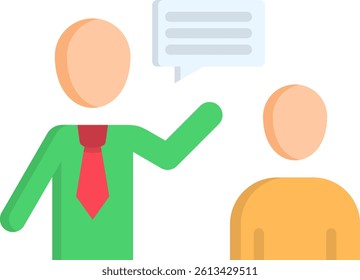 Mentorship Icon Flat Vector Illustration