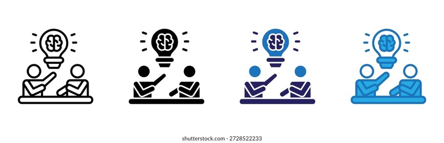 Icono de mentoría Multi Style Ilustración vectorial