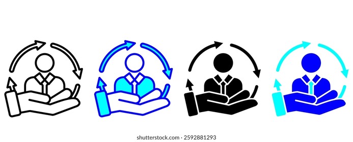 Mentorship Icon Set Multiple Style Collection