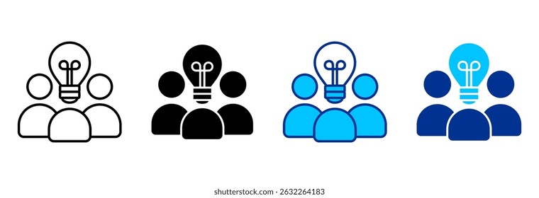 Conjunto de iconos de mentoría Ilustración vectorial de estilo múltiple
