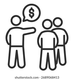 Mentorship-Symbol, einzelne Vektorsammlung