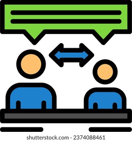 Mentorship Line Filled Vector Icon Design