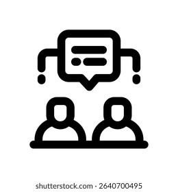mentorship line icon. Clean and minimalist vector icon for websites, mobile apps, presentations, and logos. Fully scalable and customizable for any project.