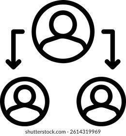 mentorship line icon illustration vector