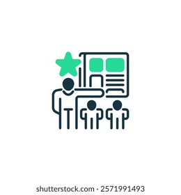 Mentorship line icon. Universal creative premium symbol. Vector sign icon logo template. Vector illustration