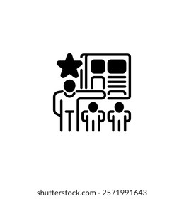 Mentorship line icon. Universal creative premium symbol. Vector sign icon logo template. Vector illustration