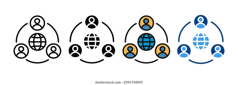 Mentorship Network Icon Set Multiple Style Collection