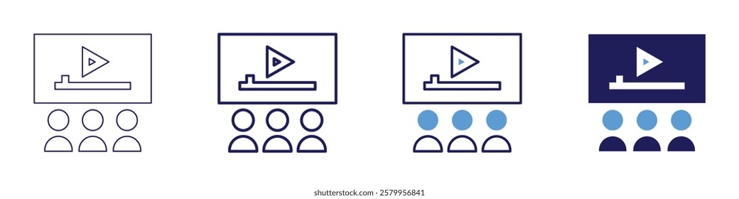 Mentorship program icon in 4 different styles. Thin Line, Line, Bold Line, Duotone. Duotone style. Editable stroke.