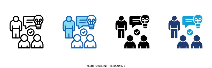 Mentorship Program icon Multi Style Vector Illustration