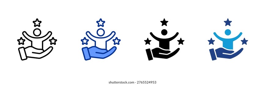 Mentorship web icon with multiple style collection