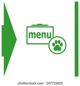 Menu for animals vector icon.