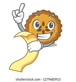 With menu apple pie on the character board