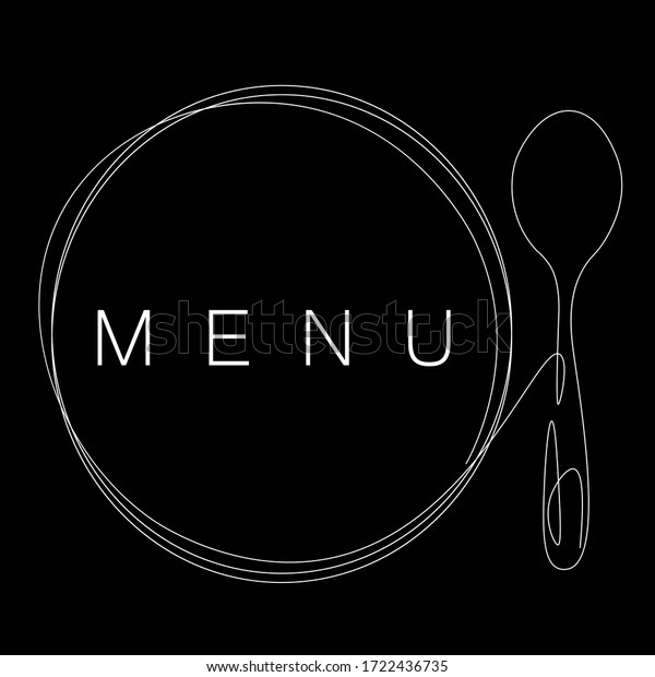 Menu Background Design Spoon Plate Vector: เวกเตอร์สต็อก (ปลอดค่า ...