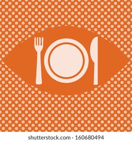 Menu background with dots pattern