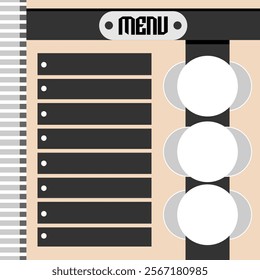 Menu background and template vector