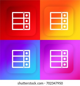 Menu bar four color gradient app icon set