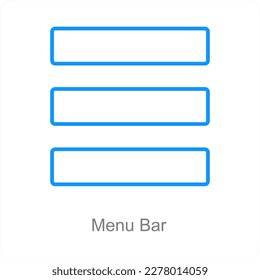 Menu Bar and list icon concept