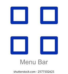 Menu Bar and navigation icon concept