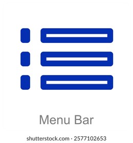 Menu Bar and navigation icon concept