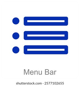 Menu Bar and navigation icon concept