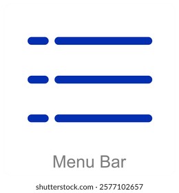 Menu Bar and navigation icon concept