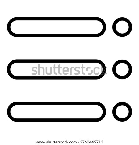Menu Bar Simple Vector Icon Collection