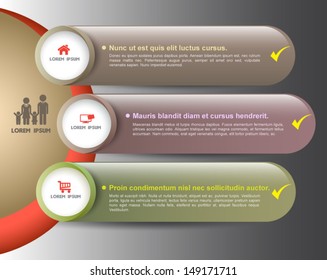 Menu bar vector with icon, can use for business concept, education bar.