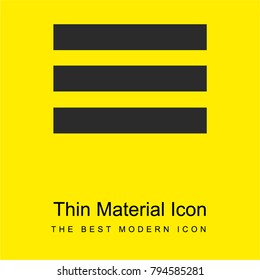 Menu Bars bright yellow material minimal icon or logo design