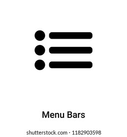 Menu Bars icon vector isolated on white background, logo concept of Menu Bars sign on transparent background, filled black symbol