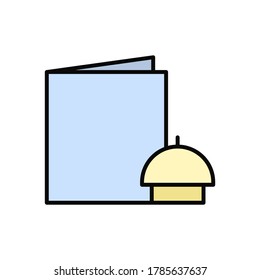 Menu, bell icon. Simple color with outline vector elements of public catering icons for ui and ux, website or mobile application