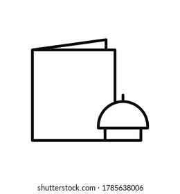 Menú, icono de timbre. Línea simple, contorno vectorial elementos de los iconos públicos de restauración para ui y ux, sitio web o aplicación móvil