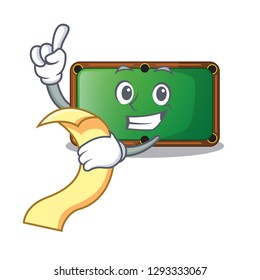 With menu billiard table in the mascot playroom