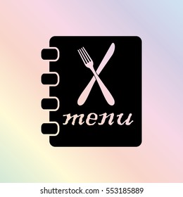 menu  - black vector icon