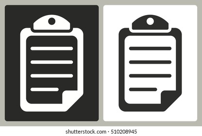 Menu - black and white icons. Vector illustration.