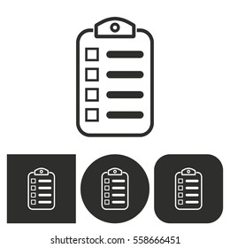 Menu - black and white icons. Vector illustration.