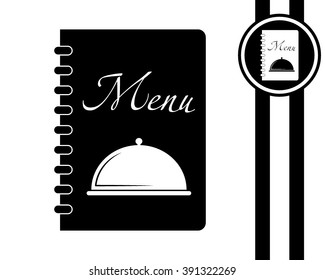 menu - black and white vector icon