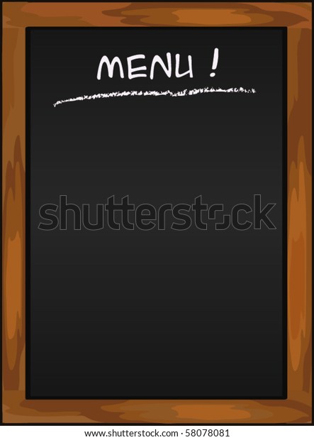 Menu Blackboard Black Chalkboard Vector Stock Vector (Royalty Free ...