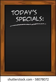 Menu blackboard - Today's Specials chalkboard black vector