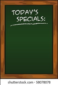Menu blackboard - Today's Specials chalkboard green vector