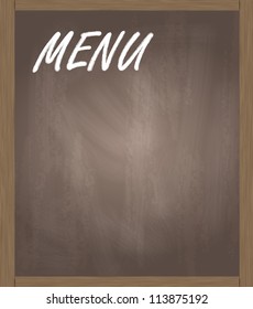 Menu blackboard vector background