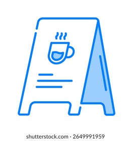 Menu board. menu, coffee, list, drinks, cafe, options, board, order, beverage. Vector Icon Illustration