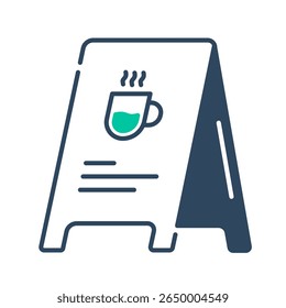 Menu board. menu, coffee, list, drinks, cafe, options, board, order, beverage. Vector Icon Illustration