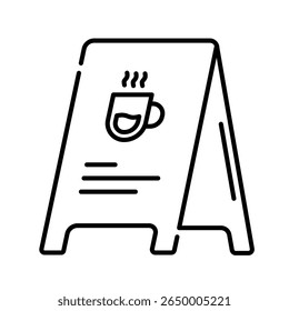 Menú. menú, café, lista, bebidas, café, opciones, tabla, orden, bebida. Ilustración de icono de Vector